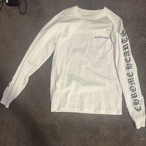 Chrome hearts long sleeve logo tee 'white'